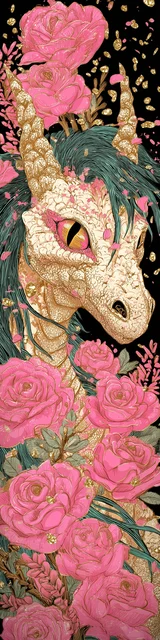 Free dragon bookmark featuring a fantastical dragon